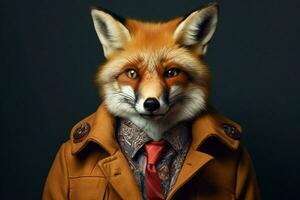 a fox in a jacket with the word mars on it photo