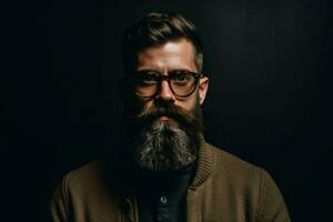 a man with glasses and a beard photo