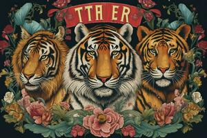 a poster for a live band called the tiger photo