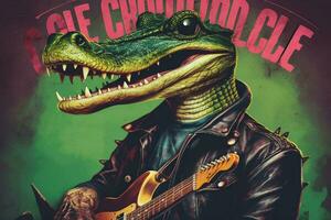 a poster for a punk band called the crocodile photo