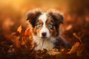 a puppy of the border collie breed illustration photo