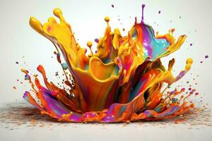 abstract art with colorful splash 3d photo