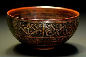 ancient arabic bowl indigenous creativity ornate photo