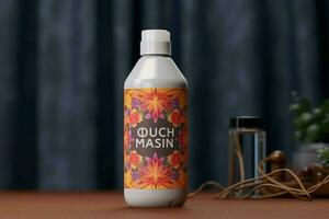 beauty product bottle mockup image with backgroun photo