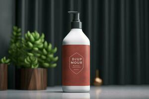 beauty product bottle mockup image with background photo