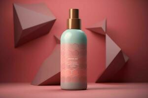 beauty product bottle mockup image with background photo