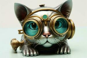 cat cute stylish glasses photo