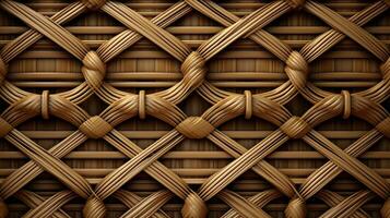 An image showcasing the intricate patterns of bamboo weave on a traditional Japanese screen, with space for text. Background image. AI generated photo