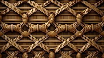 An image showcasing the intricate patterns of bamboo weave on a traditional Japanese screen, with space for text. Background image. AI generated photo