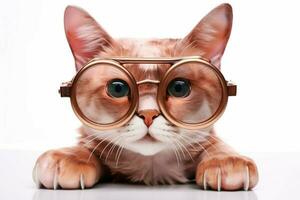 gato elegante lentes foto