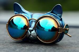 cat stylish sunglasses photo