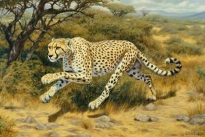 cheetah stalking image hd photo