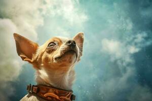 chihuahua looking up photo