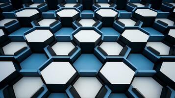 A visually appealing composition highlighting the precision of hexagonal patterns in architecture or design, with designated areas for text, background image, AI generated photo