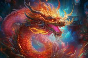chinese dragon radiant photo
