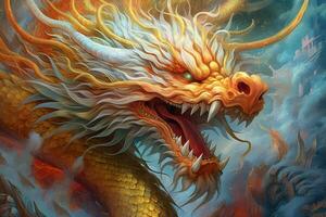 chinese dragon radiant photo