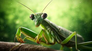 Close-up of an amazing Praying Mantises with textured background and space for text, background image, AI generated photo