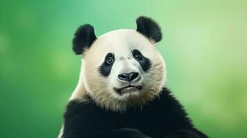 Close-up of an awesome male panda with textured background and space for text, background image, AI generated photo