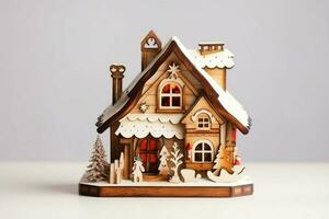 Navidad casa de madera composición foto
