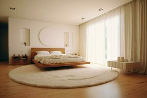 clean blank bed room photo