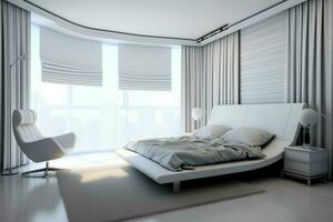 clean blank bed room photo