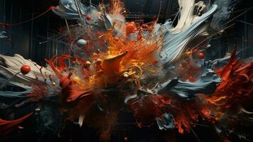 A visually appealing composition showcasing a textured abstract background with chaotic and intricate details, background image, generative AI photo