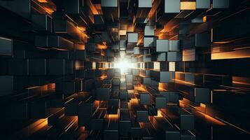 An artistic portrayal of an abstract background composed of geometric shapes and patterns, allowing space for text, background image, generative AI photo