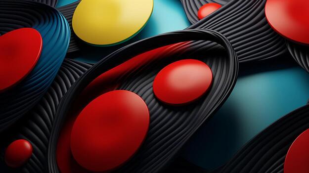 abstract polka dot pattern, space for text, background image, generative AI photo