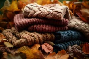 clothes sweaters woolen autumn photo