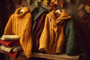 clothes sweaters woolen autumn photo