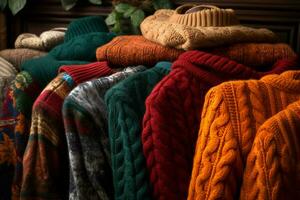 clothes sweaters woolen autumn photo