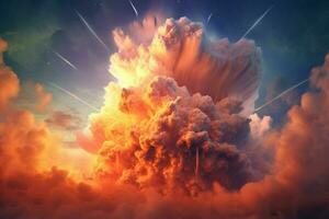 cloud sunset explosion photo