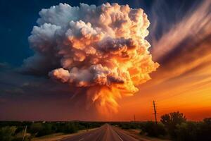 cloud sunset explosion photo