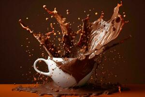 cocoa chocolate splash photo