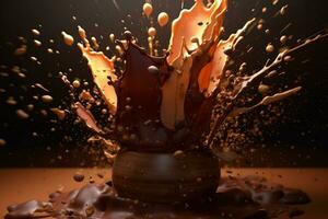 cocoa chocolate splash cinematic photo