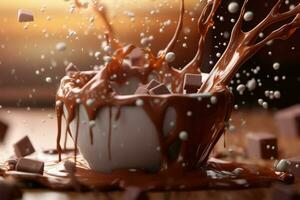 cocoa chocolate splash cinematic photo