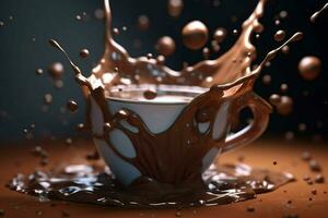 cocoa chocolate splash cinematic photo