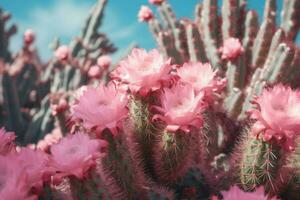 colorful pink cactus photo