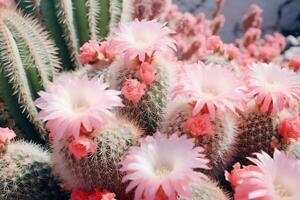 colorful pink cactus photo