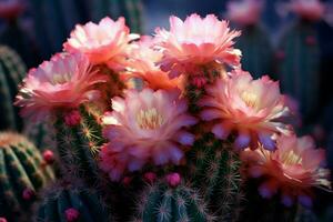colorful pink cactus photo