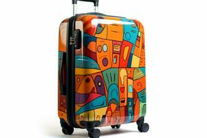 colorful travel suitcase photo