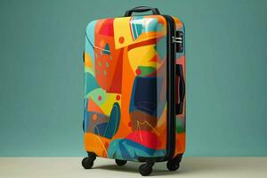 colorful travel suitcase photo