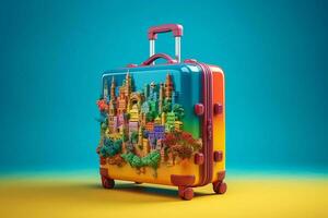 colorful travel suitcase trip photo