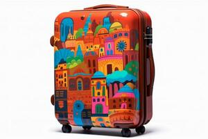 colorful travel suitcase photo