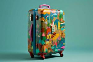 colorful travel suitcase trip photo