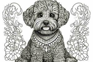 coloring book irish dog black photo