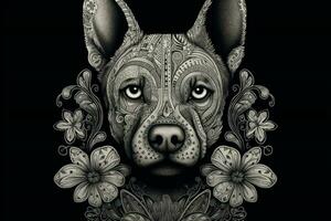 coloring book dog black photo