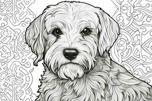 coloring book irish dog black photo