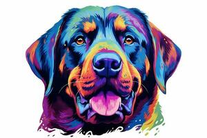 coloring dog head rottweiler photo