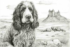 coloring book irish dog black photo